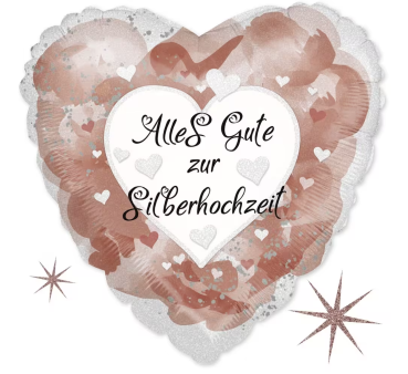 Folienballon - Alles Gute zur Silberhochzeit - ø 43cm